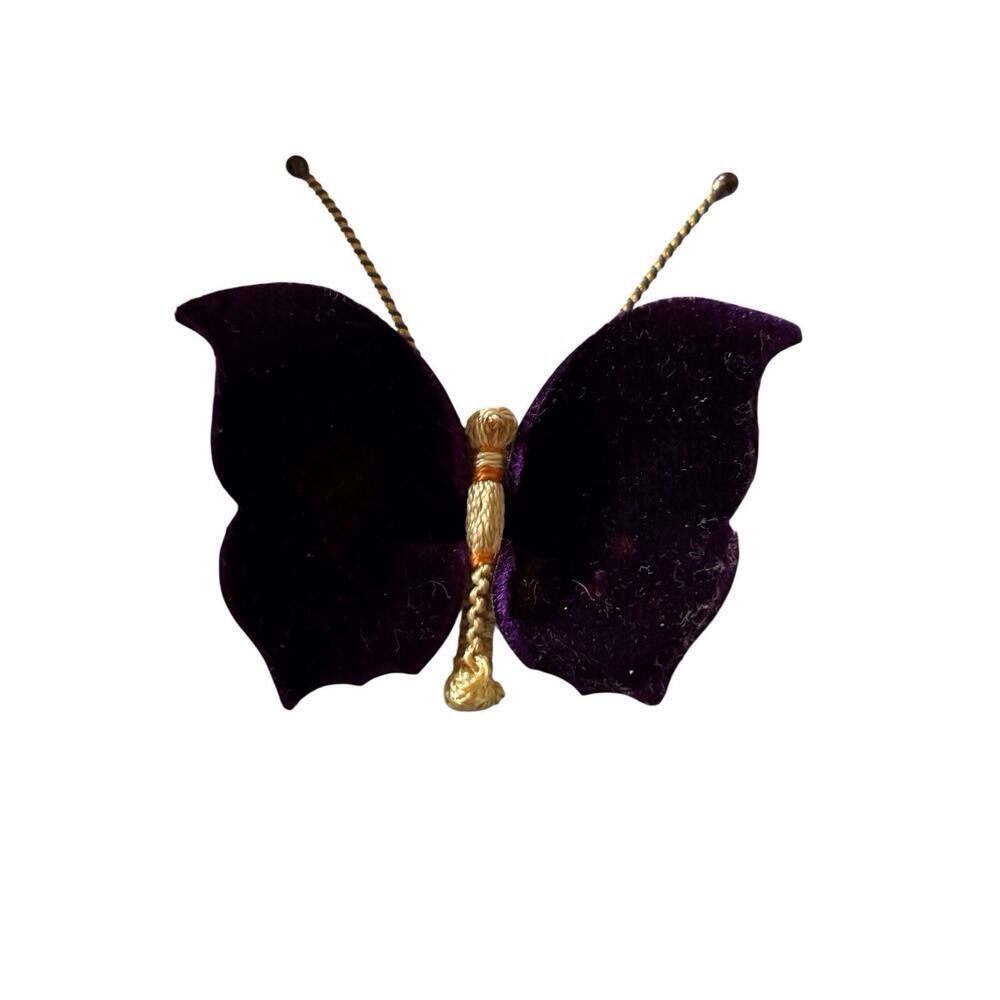 Reville Coronation Velvet Butterfly Brooch from coronation of George VI 1936 - Picture 2 of 5